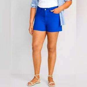 Old Navy Blue High-Waisted Wow Jean Short 3 inch inseam size 16